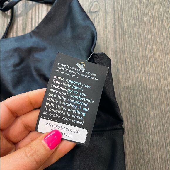 NWT Onzie x Tonal Sacred Strappy Sports Bra Black Size 1X - Picture 3 of 6